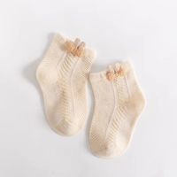 Women's Cute Stripe Cotton Mesh Crew Socks One Pair sku image 15
