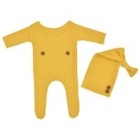 Solid Color Polyester Baby Clothing Sets sku image 4