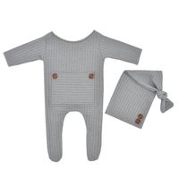 Solid Color Polyester Baby Clothing Sets sku image 2