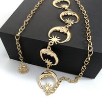 Hip-hop Punk Sun Star Moon Metal Women's Waist Chain main image 3