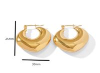 1 Pair Simple Style Solid Color Stainless Steel Hoop Earrings sku image 2