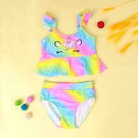 Süß Farbverlauf Einhorn Geteilter Badeanzug Kinder Bademode main image 4