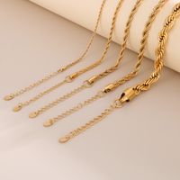 Stainless Steel Titanium Steel 18K Gold Plated Casual Simple Style Plating Solid Color Necklace main image 3