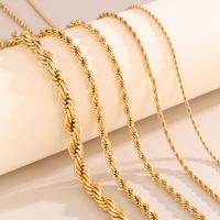 Stainless Steel Titanium Steel 18K Gold Plated Casual Simple Style Plating Solid Color Necklace main image 1