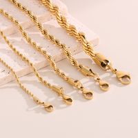 Stainless Steel Titanium Steel 18K Gold Plated Casual Simple Style Plating Solid Color Necklace main image 7