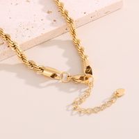Stainless Steel Titanium Steel 18K Gold Plated Casual Simple Style Plating Solid Color Necklace main image 8