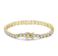 Simple Style Solid Color Sterling Silver Plating Inlay Zircon 14k Gold Plated Bracelets sku image 6