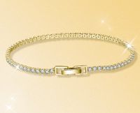 Simple Style Solid Color Sterling Silver Plating Inlay Zircon 14k Gold Plated Bracelets sku image 4