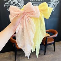 Fairy Style Lady Bow Knot Cloth Hair Clip main image 4