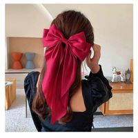Women's Elegant Lady Solid Color Bow Knot Cloth Hair Clip main image 4
