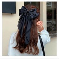 Women's Elegant Lady Solid Color Bow Knot Cloth Hair Clip main image 2