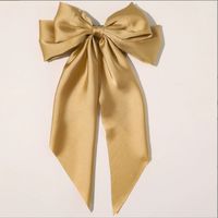 Women's Elegant Lady Solid Color Bow Knot Cloth Hair Clip sku image 3