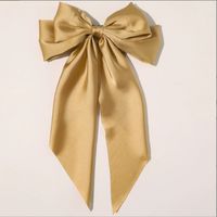 Women's Elegant Lady Solid Color Bow Knot Cloth Hair Clip main image 3