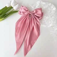 Women's Elegant Lady Solid Color Bow Knot Cloth Hair Clip sku image 4
