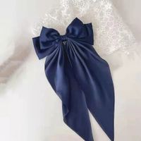 Women's Elegant Lady Solid Color Bow Knot Cloth Hair Clip sku image 5