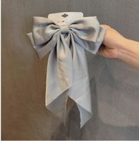 Women's Elegant Lady Solid Color Bow Knot Cloth Hair Clip sku image 9