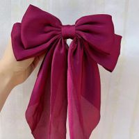 Women's Elegant Lady Solid Color Bow Knot Cloth Hair Clip sku image 12