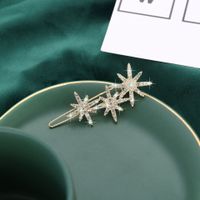 Simple Style Solid Color Alloy Inlay Rhinestones Hair Clip main image 4