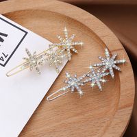 Simple Style Solid Color Alloy Inlay Rhinestones Hair Clip main image 5