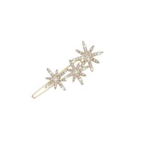 Simple Style Solid Color Alloy Inlay Rhinestones Hair Clip main image 2
