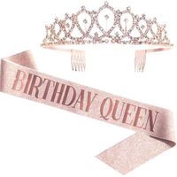 New Letter Pattern Anniversary Crown Birthday Party Decorations main image 1