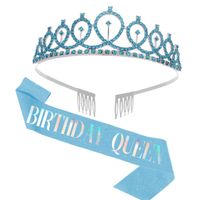 New Letter Pattern Anniversary Crown Birthday Party Decorations main image 4