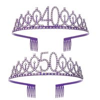 New Letter Pattern Anniversary Crown Birthday Party Decorations main image 6