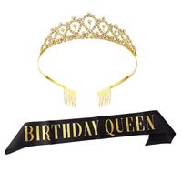 New Letter Pattern Anniversary Crown Birthday Party Decorations sku image 37