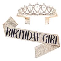 New Letter Pattern Anniversary Crown Birthday Party Decorations sku image 39