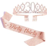 New Letter Pattern Anniversary Crown Birthday Party Decorations sku image 43