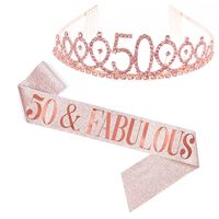 New Letter Pattern Anniversary Crown Birthday Party Decorations sku image 46
