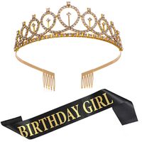 New Letter Pattern Anniversary Crown Birthday Party Decorations sku image 49