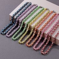 Stainless Steel Titanium Steel Hip-Hop Rock Color Block Bracelets Necklace main image 1