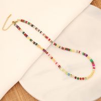 Ethnic Style Simple Style Multicolor Natural Stone Copper 18K Gold Plated Necklace In Bulk main image 7