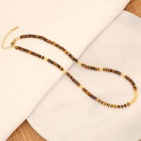 Ethnischer Stil Einfacher Stil Mehrfarbig Ein Naturstein Kupfer 18 Karat Vergoldet Halskette In Masse main image 4