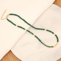 Ethnic Style Simple Style Multicolor Natural Stone Copper 18K Gold Plated Necklace In Bulk main image 3