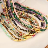 Ethnic Style Simple Style Multicolor Natural Stone Copper 18K Gold Plated Necklace In Bulk main image 10