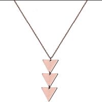 Einfacher Stil Dreieck Legierung Kupfer Überzug Frau Halskette Mit Anhänger Lange Halskette sku image 4