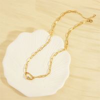 Simple Style Oval Copper 18k Gold Plated Zircon Pendant Necklace In Bulk main image 3