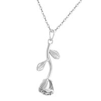 Elegant Lady Flower Titanium Steel Pendant Necklace main image 2