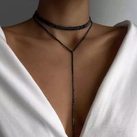 Elegant Lady Geometric Rhinestone Women's Long Necklace main image 2