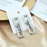 1 Pair Elegant Simple Style Geometric Plating Arylic Drop Earrings main image 4