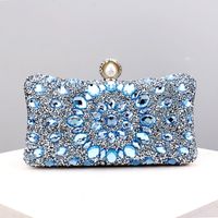 Green Blue Pink Pu Leather Polyester Flower Pillow Shape Evening Bags sku image 11