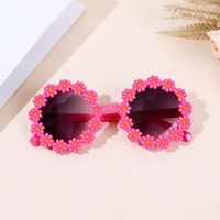 Cute Simple Style Flower Ac Special-shaped Mirror Full Frame Kids Sunglasses sku image 1
