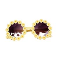 Cute Simple Style Flower Ac Special-shaped Mirror Full Frame Kids Sunglasses main image 2