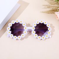 Cute Simple Style Flower Ac Special-shaped Mirror Full Frame Kids Sunglasses sku image 2
