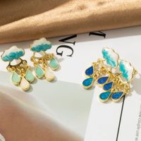 1 Pair Modern Style Water Droplets Plating Alloy Drop Earrings main image 3