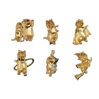 Cute Cat Alloy Enamel Women's Brooches main image 4