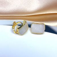 Fashion Round Heart Shape Flower Brass Inlay Artificial Pearls Rhinestones Opal Ear Clips 1 Pair sku image 19