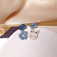 Fashion Round Heart Shape Flower Brass Inlay Artificial Pearls Rhinestones Opal Ear Clips 1 Pair sku image 21